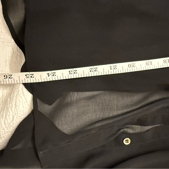 Topshop Black Sheer Casual Button-Down Shirt - Picture 4 of 5